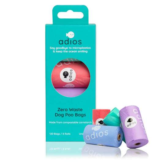 Compostable Poo Bags - 4 Rolls in Rainbow (60 Bags)